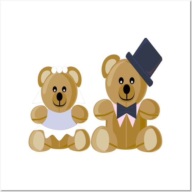 Bears wedding Wall Art by WordsGames